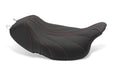 MUSTANG Revere Solo Seat - Gravity - Red Stitched - Harley-Davidson FL 2008+ 75059AB - PartsOutlet.com.au