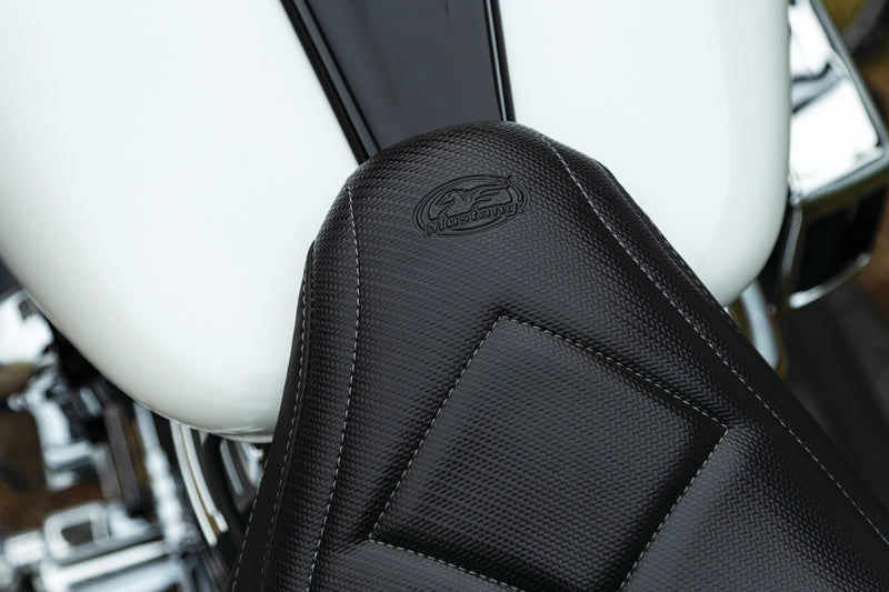 MUSTANG Super Tripper Seat - Carbon - Harley-Davidson FL 2008+ 75202 - PartsOutlet.com.au