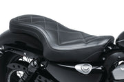 MUSTANG Super Tripper Seat - Carbon - Harley-Davidson Sportster XL 2004-2021 - 75238 - PartsOutlet.com.au