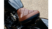 MUSTANG Solo Seat - Brown - Indian Scout Bobber 2018-2023 - 76843 - PartsOutlet.com.au