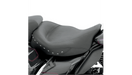 MUSTANG Super Solo Seat - Harley-Davidson FL 2008+ Black Studded 76069 - PartsOutlet.com.au