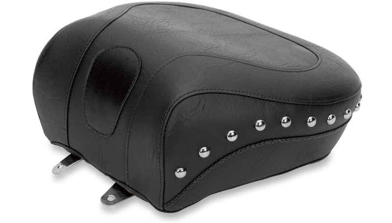 MUSTANG Wide Pillion Pad - Studded - Harley-Davidson Softail 1984-1999 - 79114 - PartsOutlet.com.au
