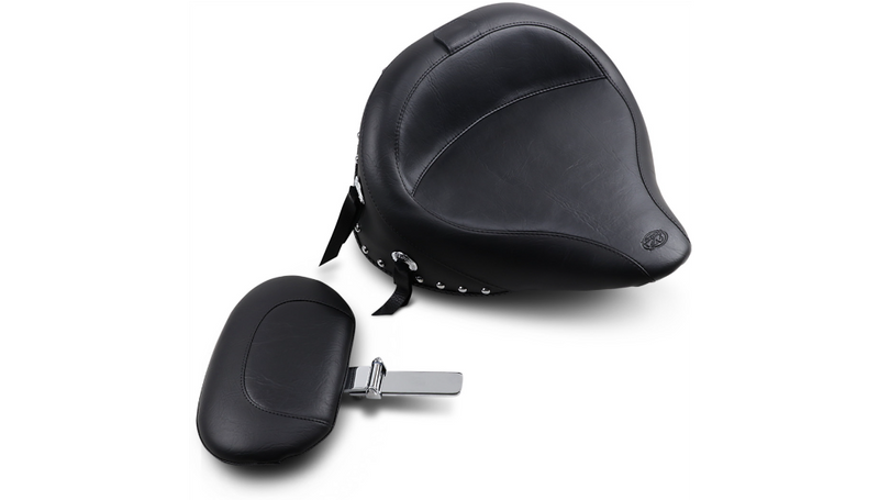 MUSTANG Wide Studded Seat - Driver's Backrest - Harley-Davidson 1984-1999 - Softail 79104 - PartsOutlet.com.au