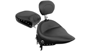 MUSTANG Wide Studded Seat - Driver's Backrest - Harley-Davidson 1984-1999 - Softail 79104 - PartsOutlet.com.au