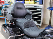 SADDLEMEN Lattice Stitch Road Sofa Seat - FL '08-'23 HD Touring - Street/ Road/ Electra - 808-07B-182 - PartsOutlet.com.au