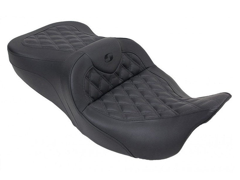 SADDLEMEN Lattice Stitch Road Sofa Seat - FL '08-'23 HD Touring - Street/ Road/ Electra - 808-07B-182 - PartsOutlet.com.au