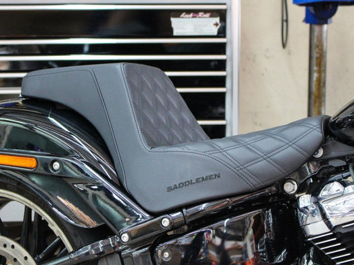 SADDLEMEN Step Up Seat - Driver's Lattice Stitched - '18-'22 Breakout - Black 818-31-172 - PartsOutlet.com.au