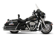 MUSTANG Lowdown Vintage Seat with Driver Backrest - Harley-Davidson FL 2009+ Black Studded 79912 - PartsOutlet.com.au