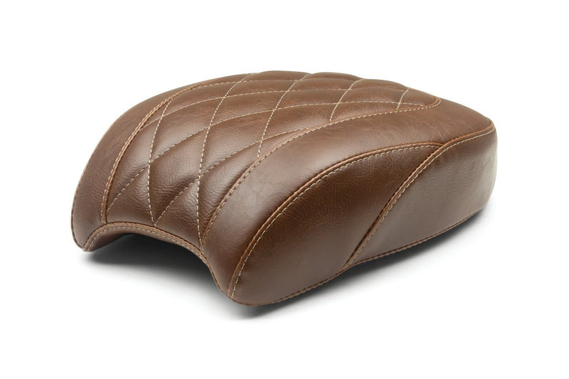 MUSTANG Passenger Seat - Diamond - Brown - Harley-Davidson Heritage FLHC/S 2018+ 83006 - PartsOutlet.com.au