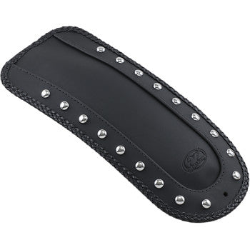 MUSTANG Fender Bib - Studded Chrome - Harley-Davidson Softail 1984-2005 - Solo Seat 78026 - PartsOutlet.com.au