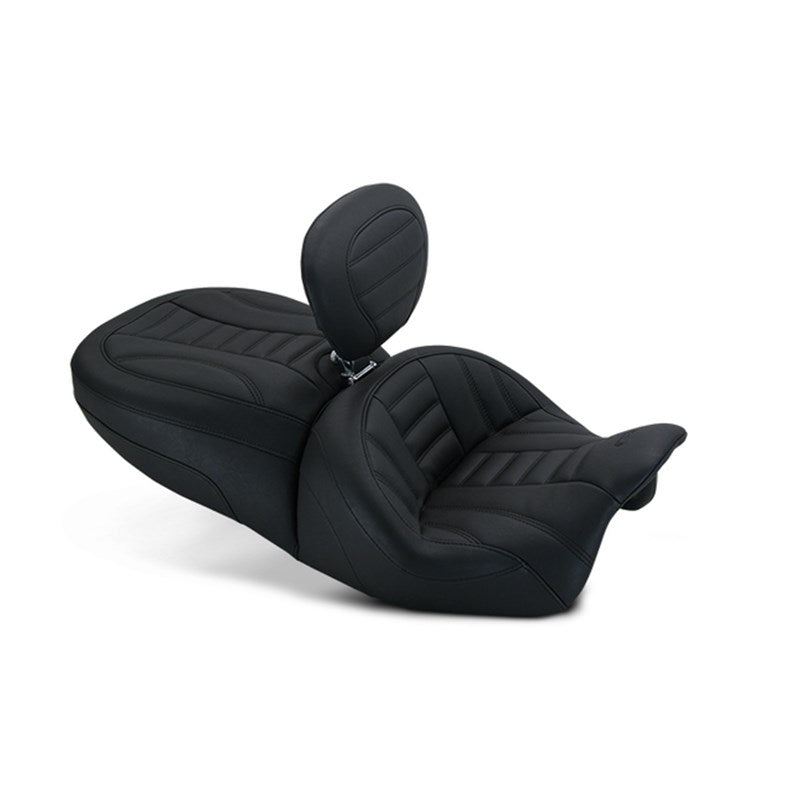 MUSTANG Freewheeler Vintage Seat - Driver Backrest - Forward Positioning - Harley-Davidson FLRT 2015-2021 - 79593 - PartsOutlet.com.au