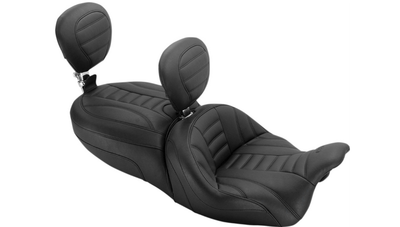 MUSTANG Freewheeler Vintage Seat - Driver & Passenger Backrest - Harley-Davidson FLRT 2015-2021 - 79595 - PartsOutlet.com.au