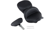 MUSTANG Lowdown Seat with Driver Backrest - Plain - Harley-Davidson FLHR 1997-2007 - 79672 - PartsOutlet.com.au