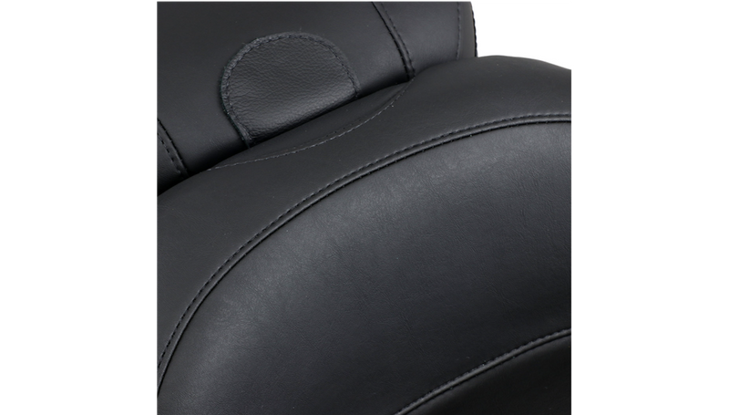 MUSTANG Lowdown Seat with Driver Backrest - Plain - Harley-Davidson FLHR 1997-2007 - 79672 - PartsOutlet.com.au