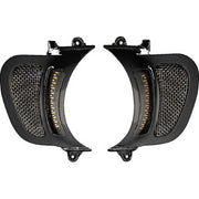 CUSTOM DYNAMICS LED Vent Insert - Amber/White - Black w/ Black Mesh - CD-RG-V-AW2-BB - PartsOutlet.com.au